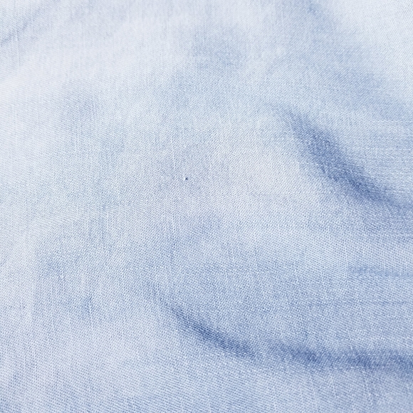 LOFT JEAN BLOUSE WITH PUFFED SLEEVES SIZE MEDIUM - Picture 10 of 13